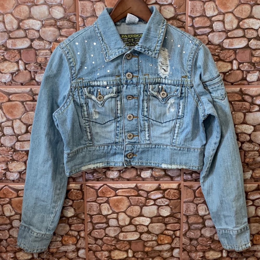 Department of Peace Denim crop Jacket